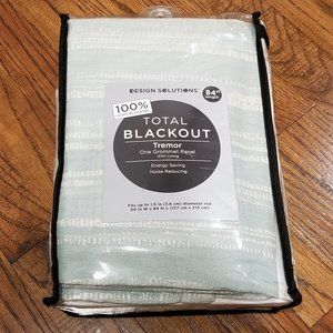 TREMOR 84" 100% Blackout Window Curtain Panel Aqua